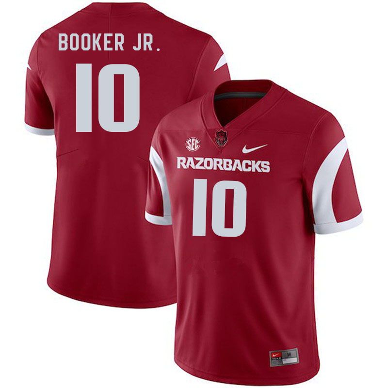 Men #10 Anthony Booker Jr. Arkansas Razorback College Football Jerseys Stitched Sale-Cardinal - Click Image to Close